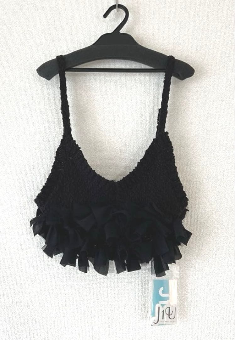 ✴︎新品未使用✴︎LA BELLE ETUDE メニーリボンニットビスチェ(BLK)