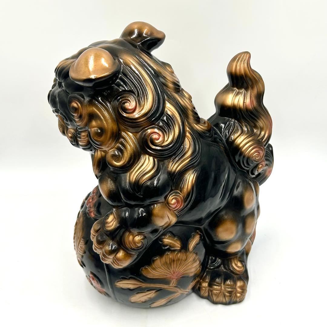 九谷焼 玉乗り獅子 陶器 工芸品 狛犬 開運 縁起物 魔除け