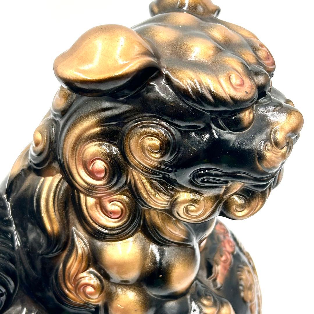 九谷焼 玉乗り獅子 陶器 工芸品 狛犬 開運 縁起物 魔除け