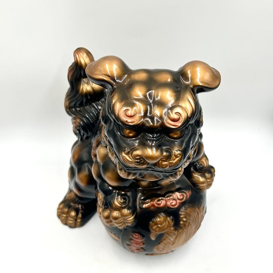九谷焼 玉乗り獅子 陶器 工芸品 狛犬 開運 縁起物 魔除け