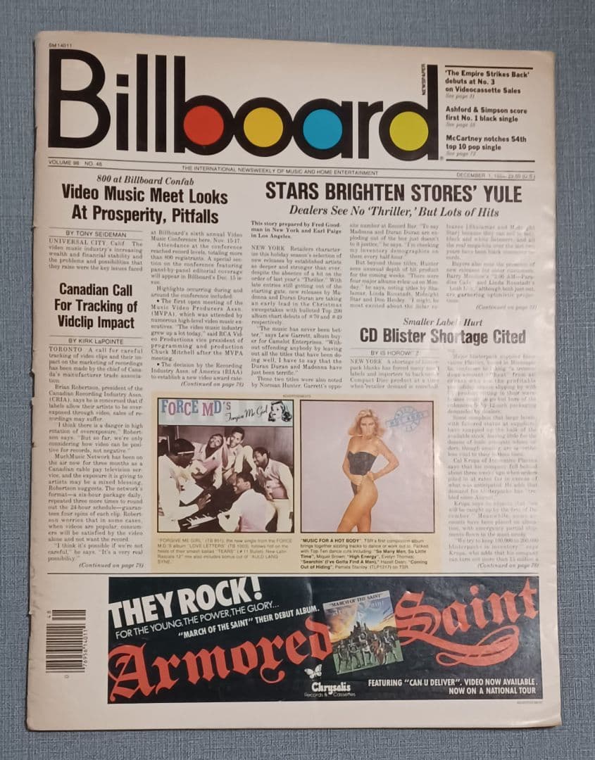 Billboard U.S.A magazine Dec.1,1984 レア