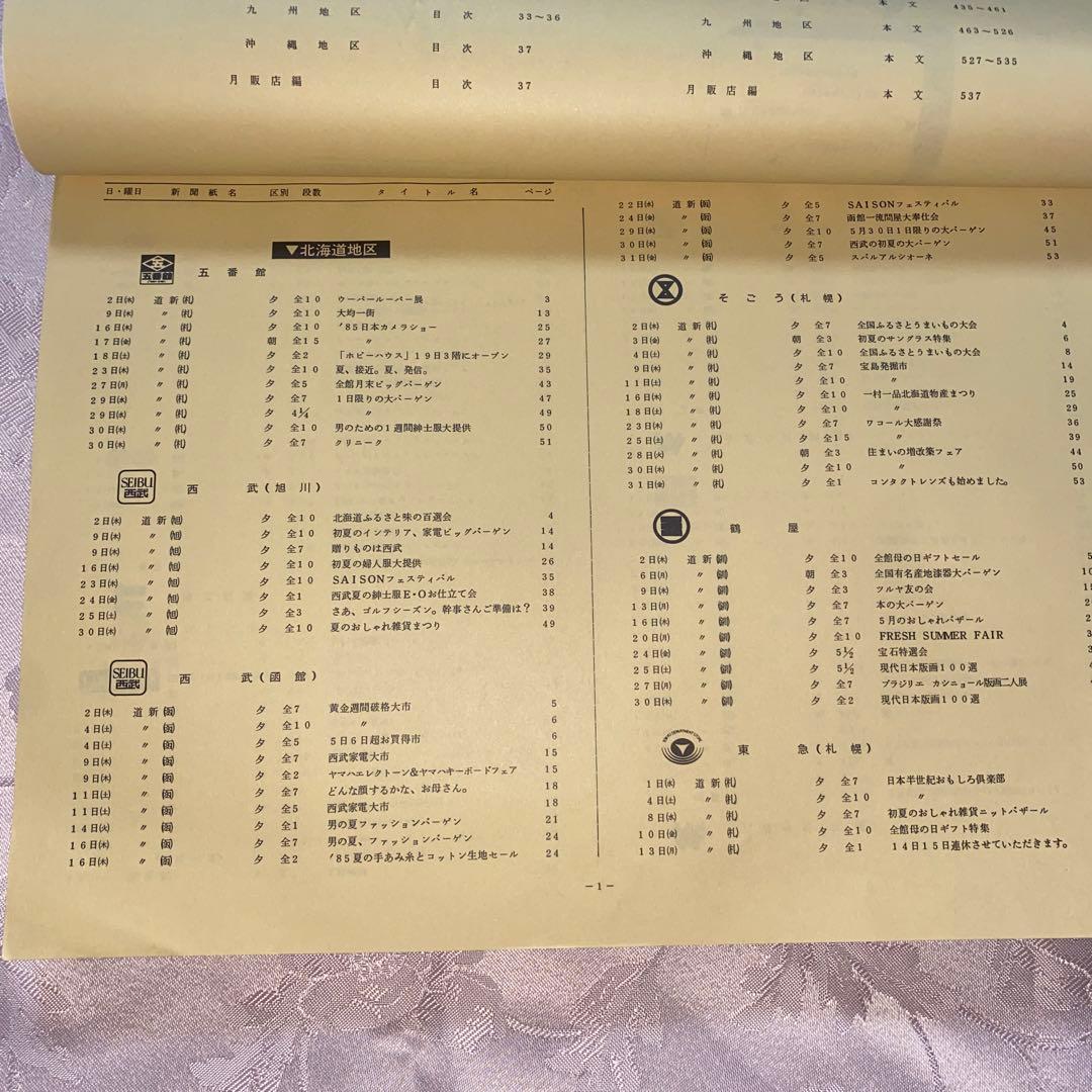 全国版　月刊　百貨店新聞広告集