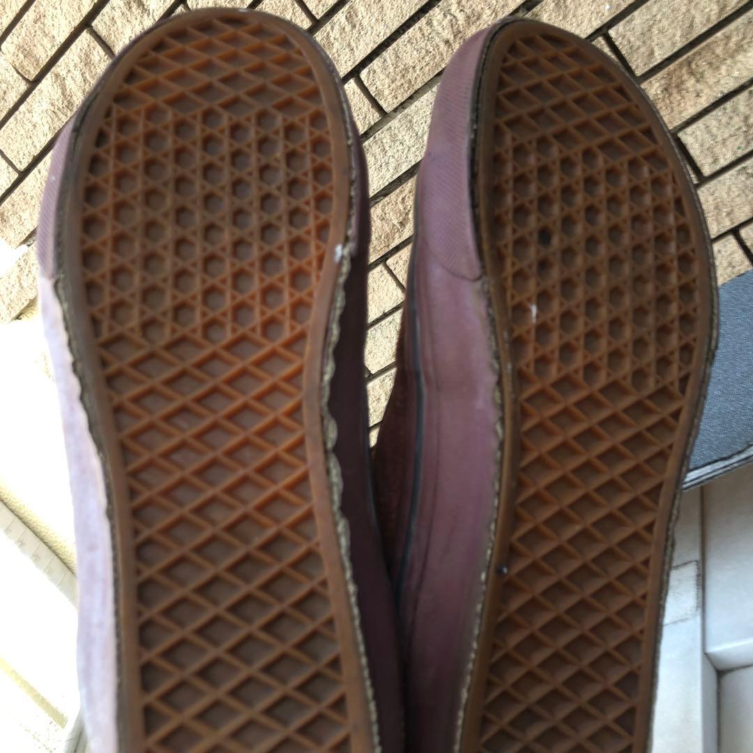 27cmレア　希少バンズvans スケートシューズ　スエード　エンジ