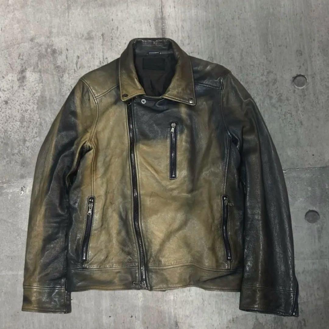 ジャケット・アウター 03aw jun hashimoto Double Leather Riders