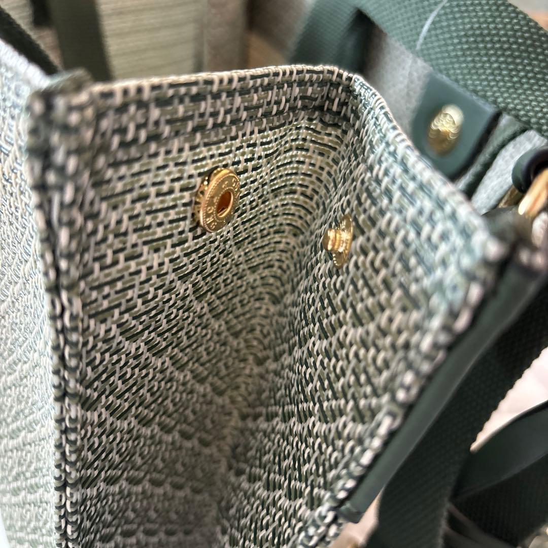 Harrods トートバッグ グレー/グリーン夏生地新品