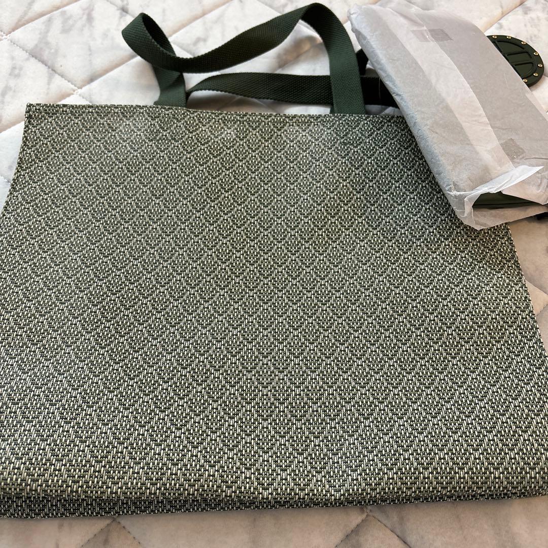 Harrods トートバッグ グレー/グリーン夏生地新品