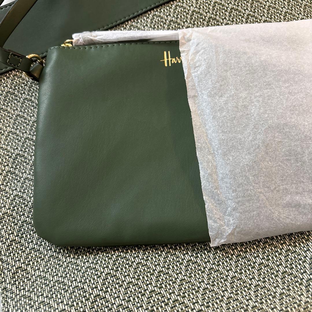 Harrods トートバッグ グレー/グリーン夏生地新品
