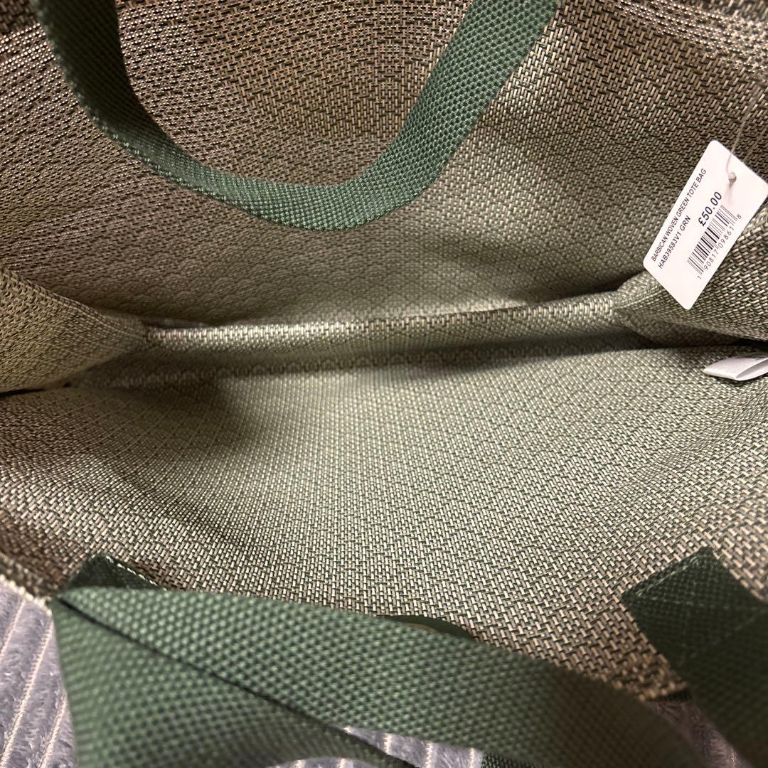 Harrods トートバッグ グレー/グリーン夏生地新品