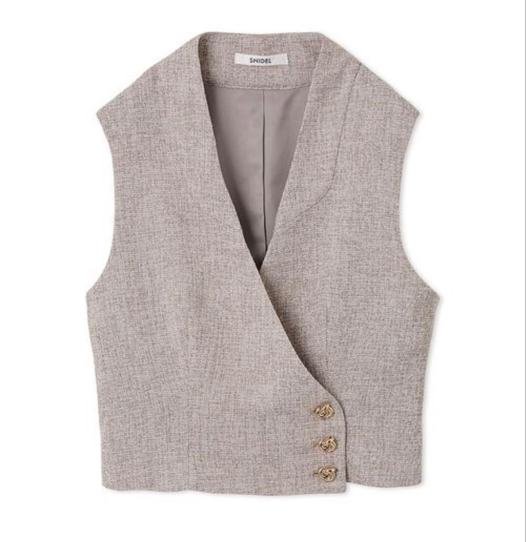 【新品タグ付き】SNIDEL スナイデル デザインジレ　ピンク