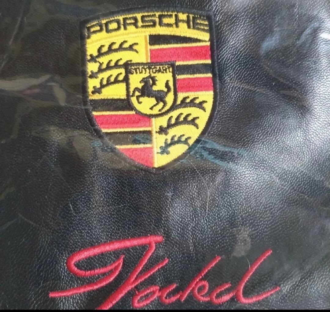 PORSCHE　刺繍ロゴ入りPUジャンパー　新品未使用品　XＬサイズ 刺繍