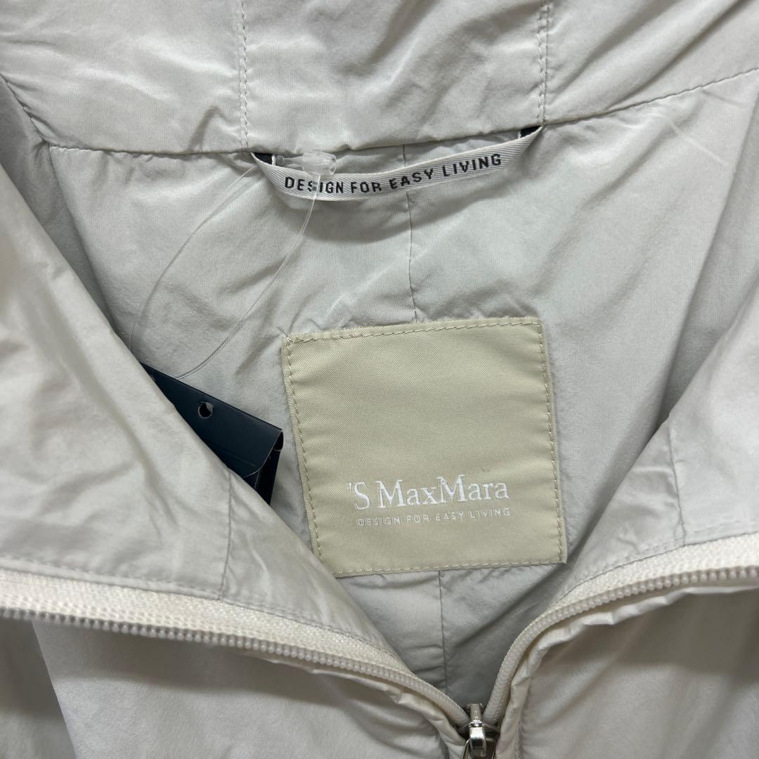 S MaxMara フード付きベージュベスト　ジレ