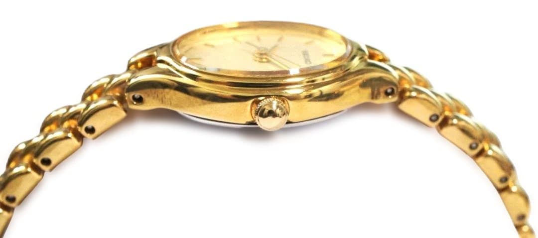 【良品】SEIKO オーバル ブレスウォッチ 腕時計 1F21-5A00