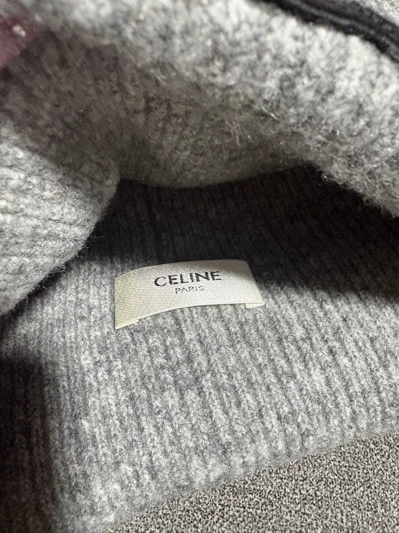 ミ*ィ様 CELINE トリオンフ グレー ニット帽