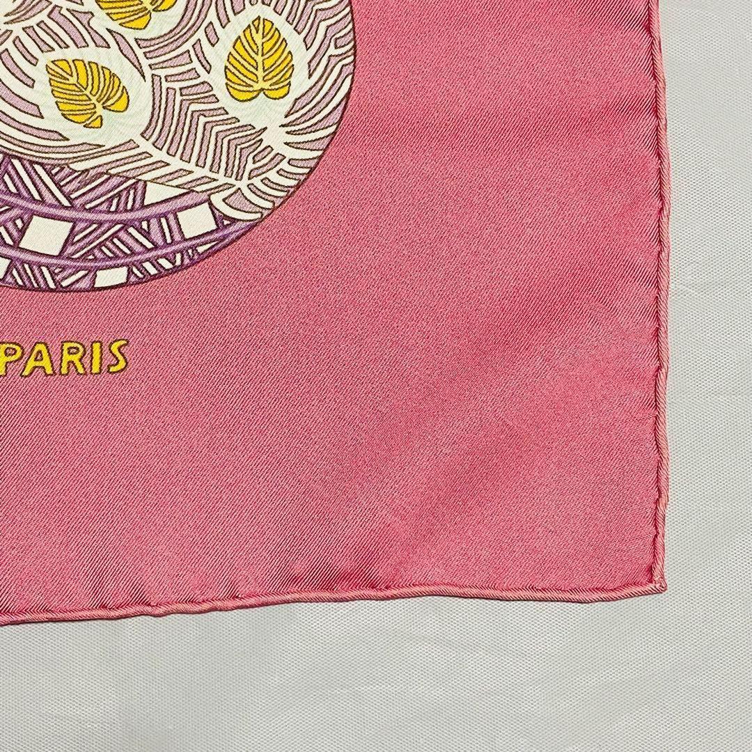 極美品 HERMES エルメス スカーフ カレ90 ステップのアート ピンク 箱