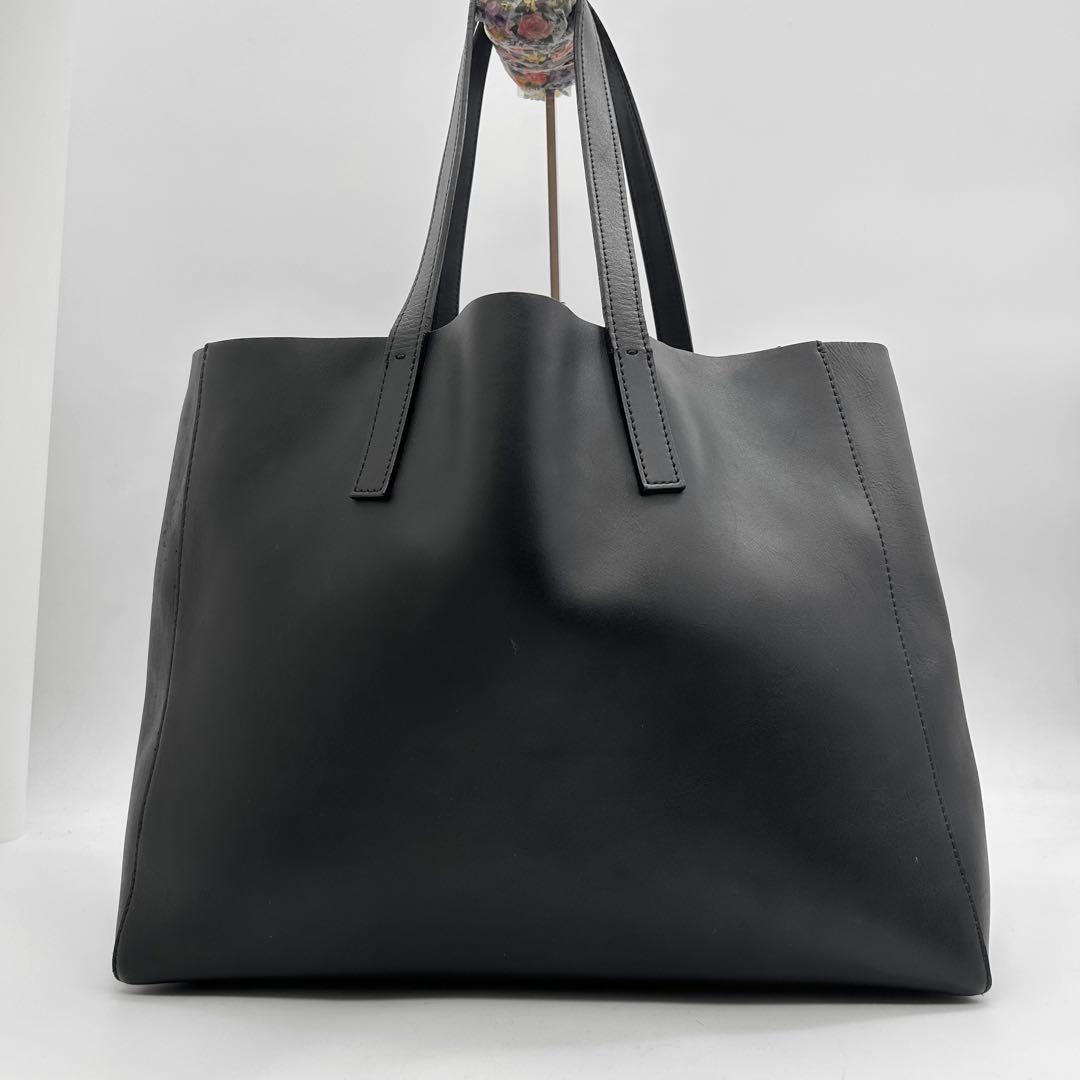 HAGS　高島屋　トートバッグ　ビジネス　オールレザー　黒　ロゴ　A4　肩掛け