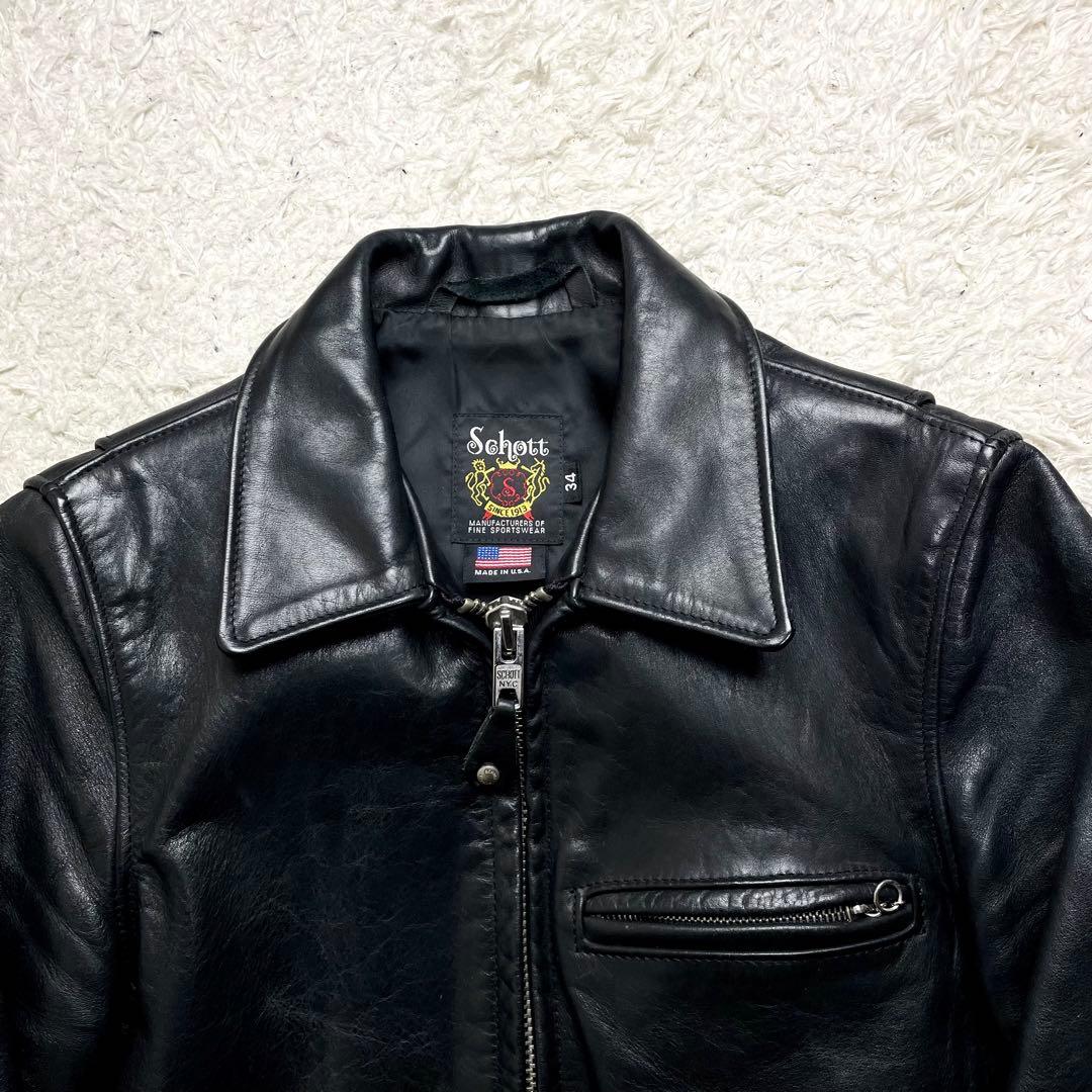 ◆美品/現行◆ SCHOTT シングルライダース レザージャケット 103us