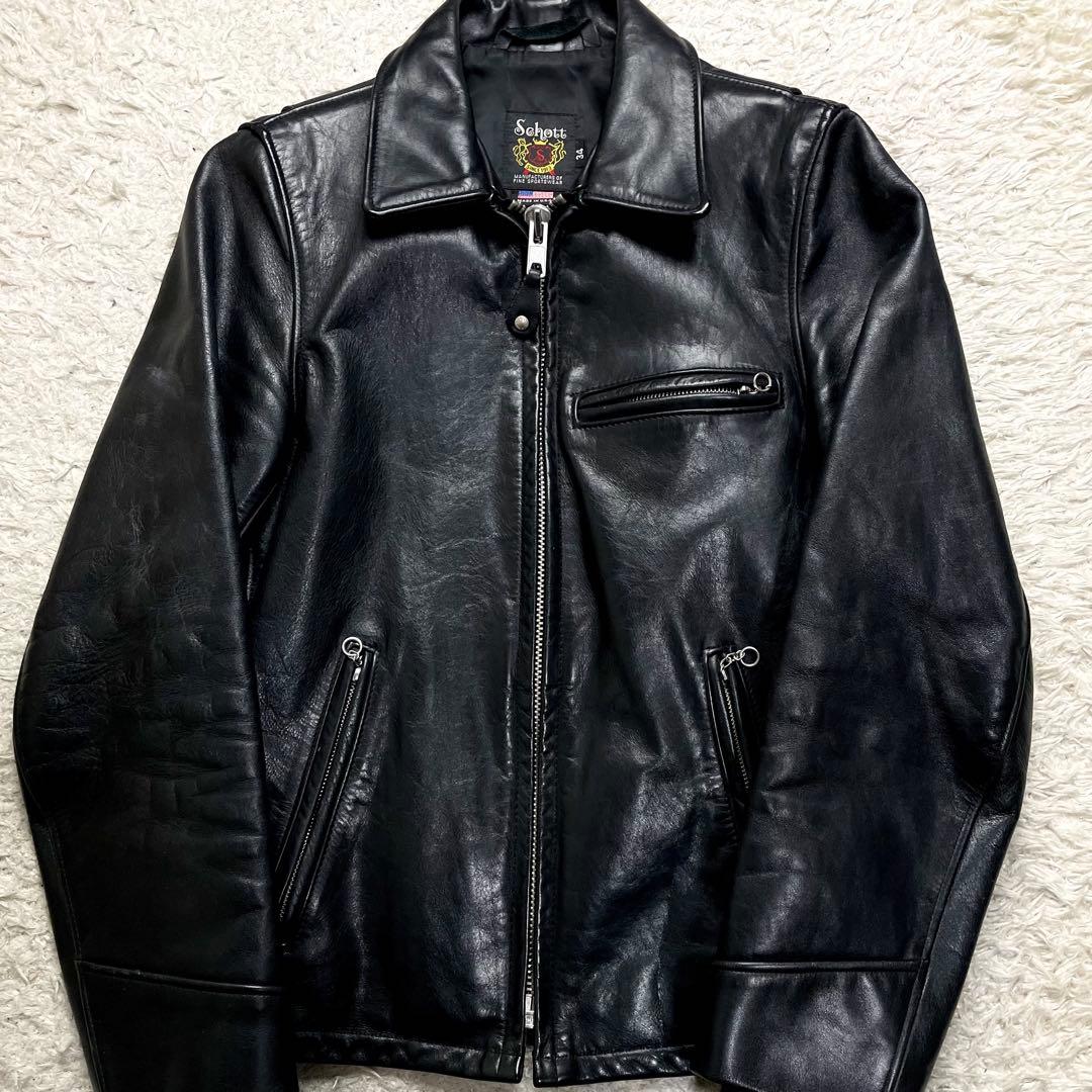 ◆美品/現行◆ SCHOTT シングルライダース レザージャケット 103us