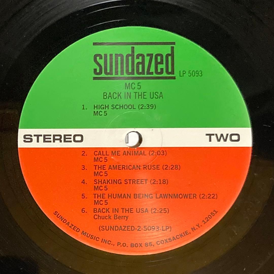 【MC5】 BACK IN THE USA アナログレコード盤