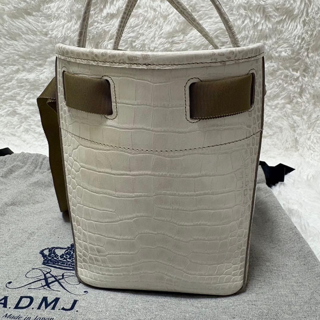 [美品]ADMJ エーディーエムジェイ クロコ コンクルージョン トートバッグ