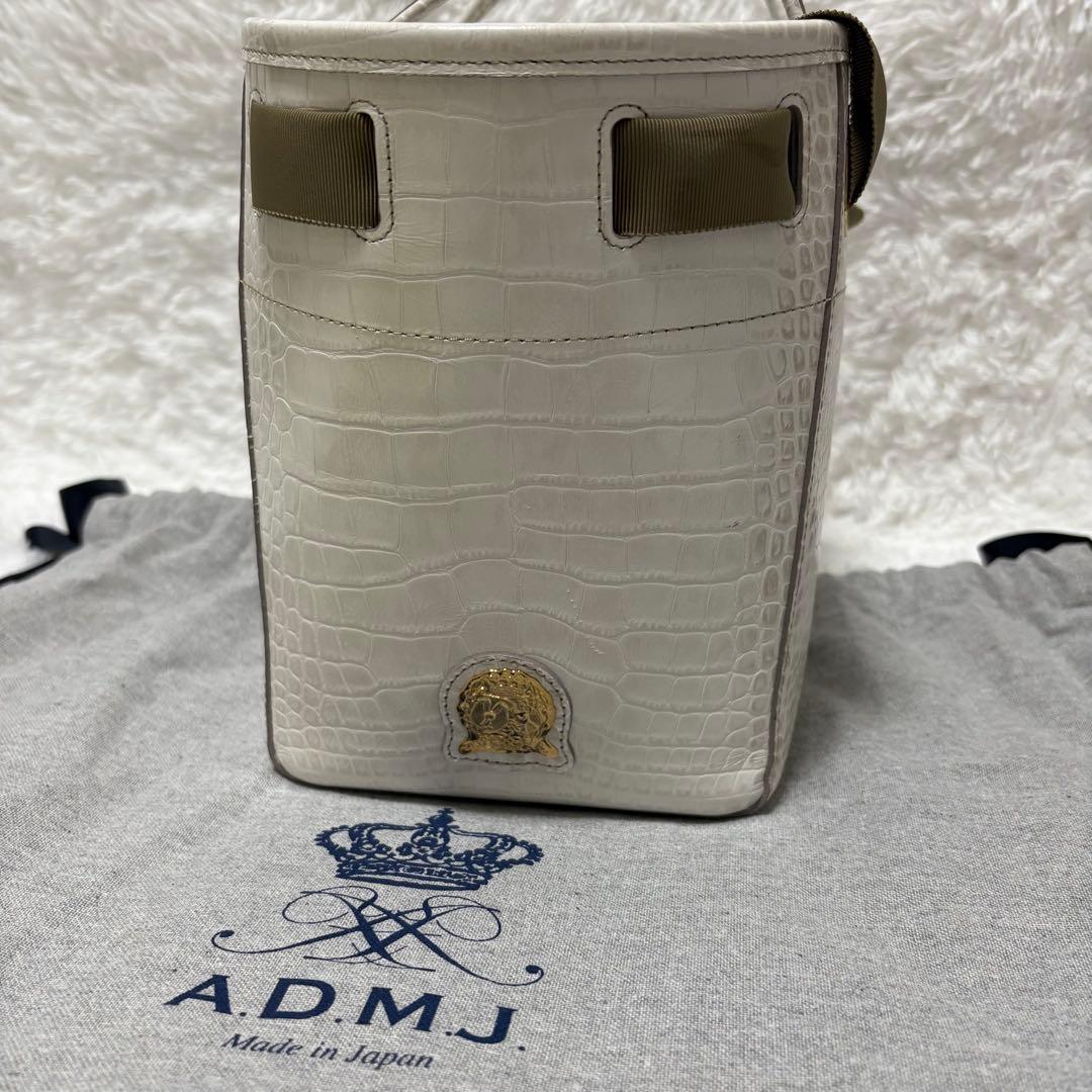 [美品]ADMJ エーディーエムジェイ クロコ コンクルージョン トートバッグ