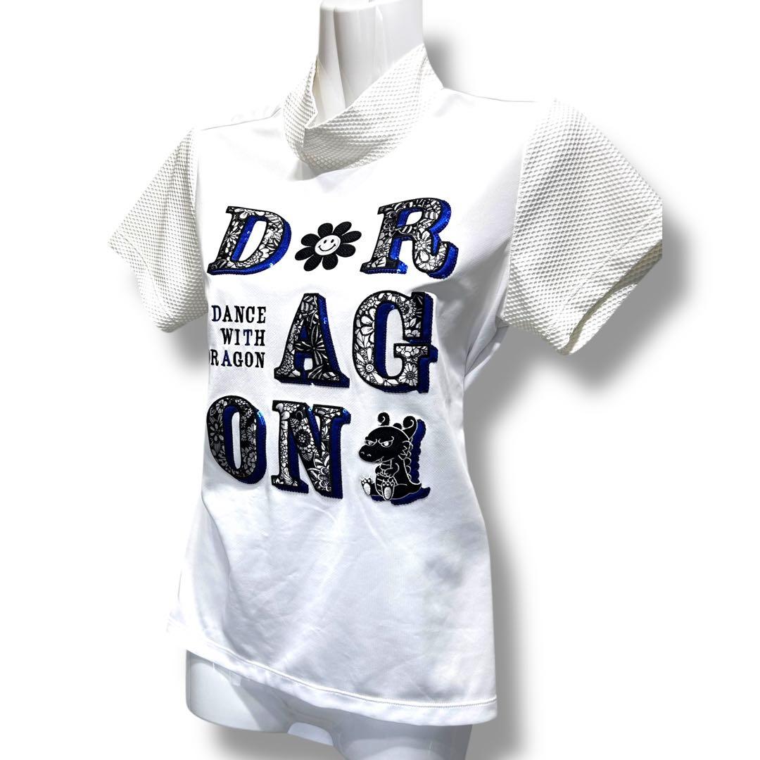 DANCE WITH DRAGON DDFlowerちびドラモックネックTシャツ