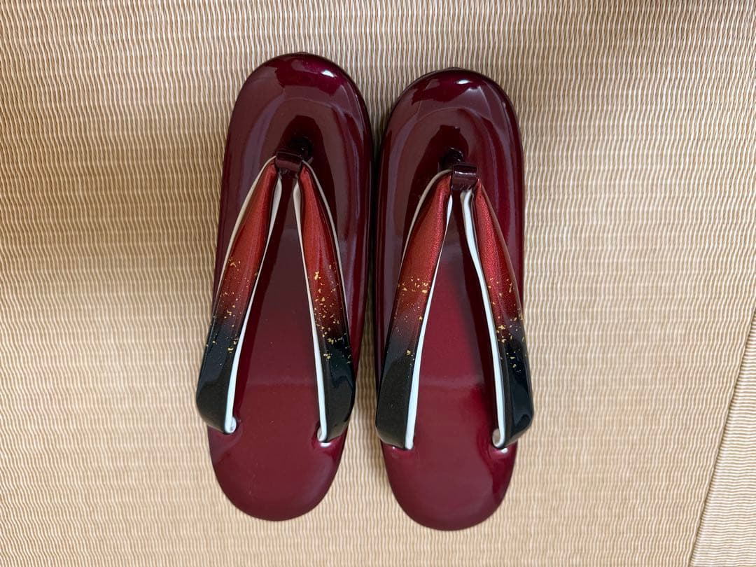 花柄デザイン 和装用バッグと草履のセット
