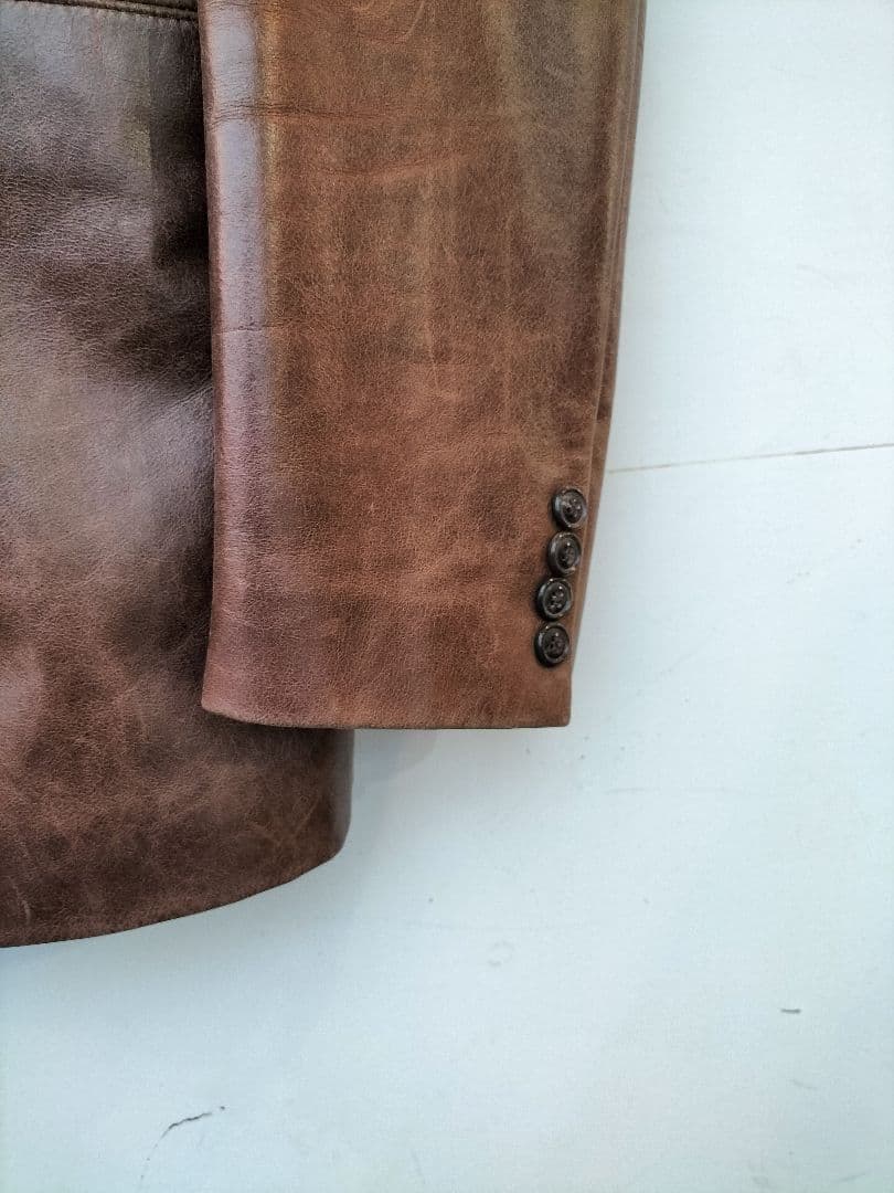 Y'2 LEATHER レザージャケット テーラードジャケットL　茶