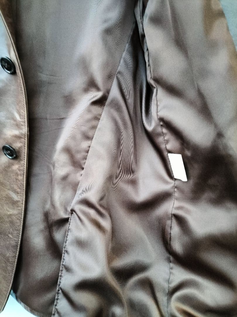 Y'2 LEATHER レザージャケット テーラードジャケットL　茶