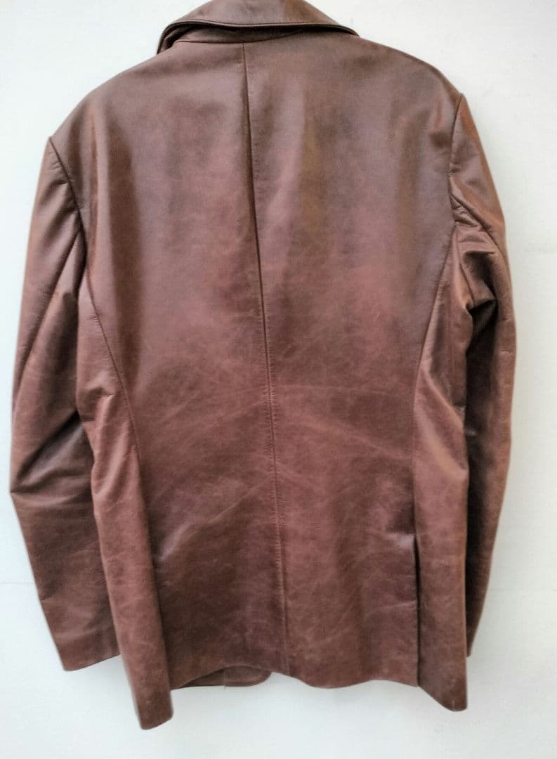 Y'2 LEATHER レザージャケット テーラードジャケットL　茶