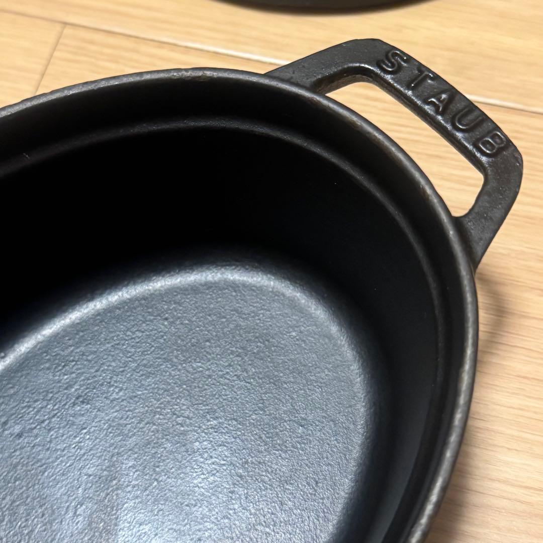 【ラブ】 STAUB LA COCOTTE 両手鍋 17センチ黒 ココット