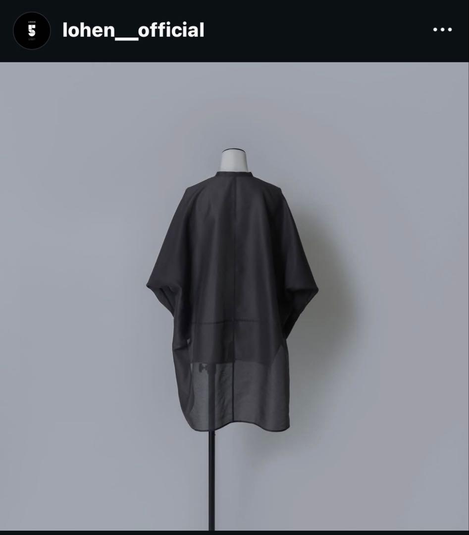 lohen ローヘン　band collar sheer shirt