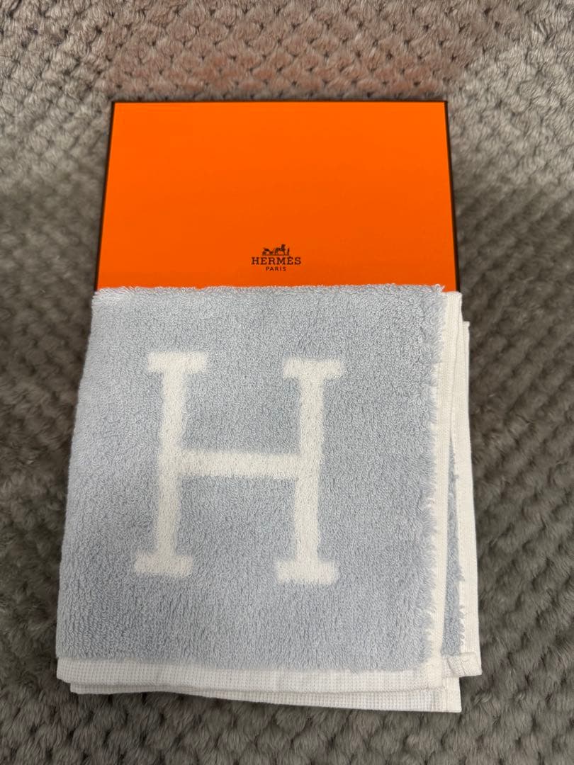 《未使用》HERMES エルメス　カレタオル　【アヴァロン】ブルー