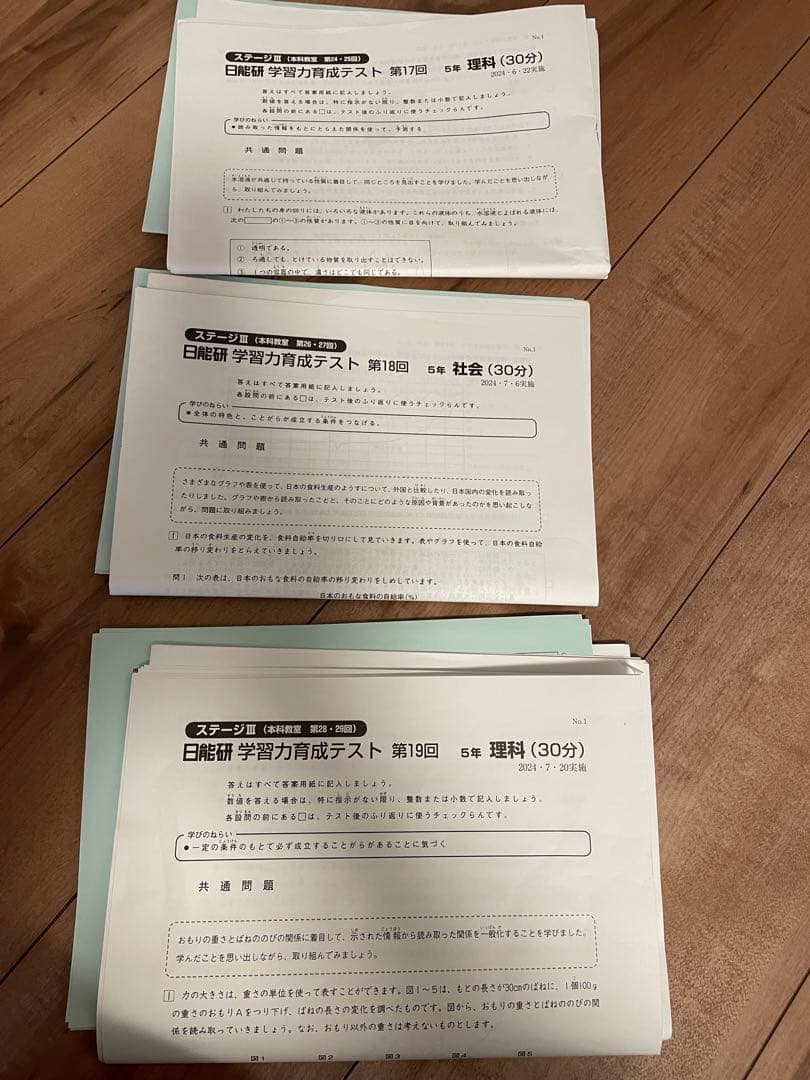 小5 日能研&首都圏模試のテストセット