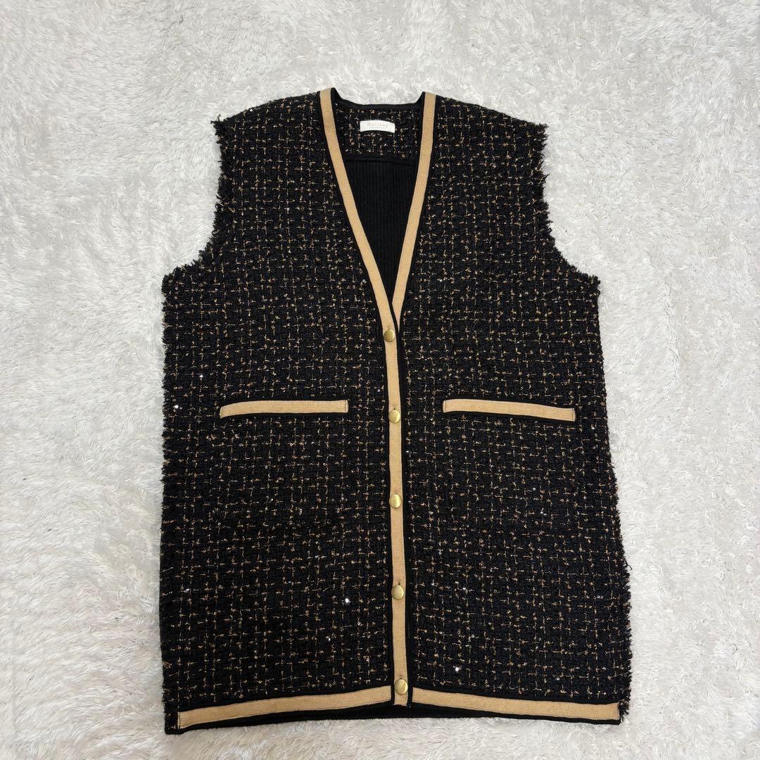 【定価3.3万】ballsey ニットコンビツイードＶネックジレ　ベスト　23年