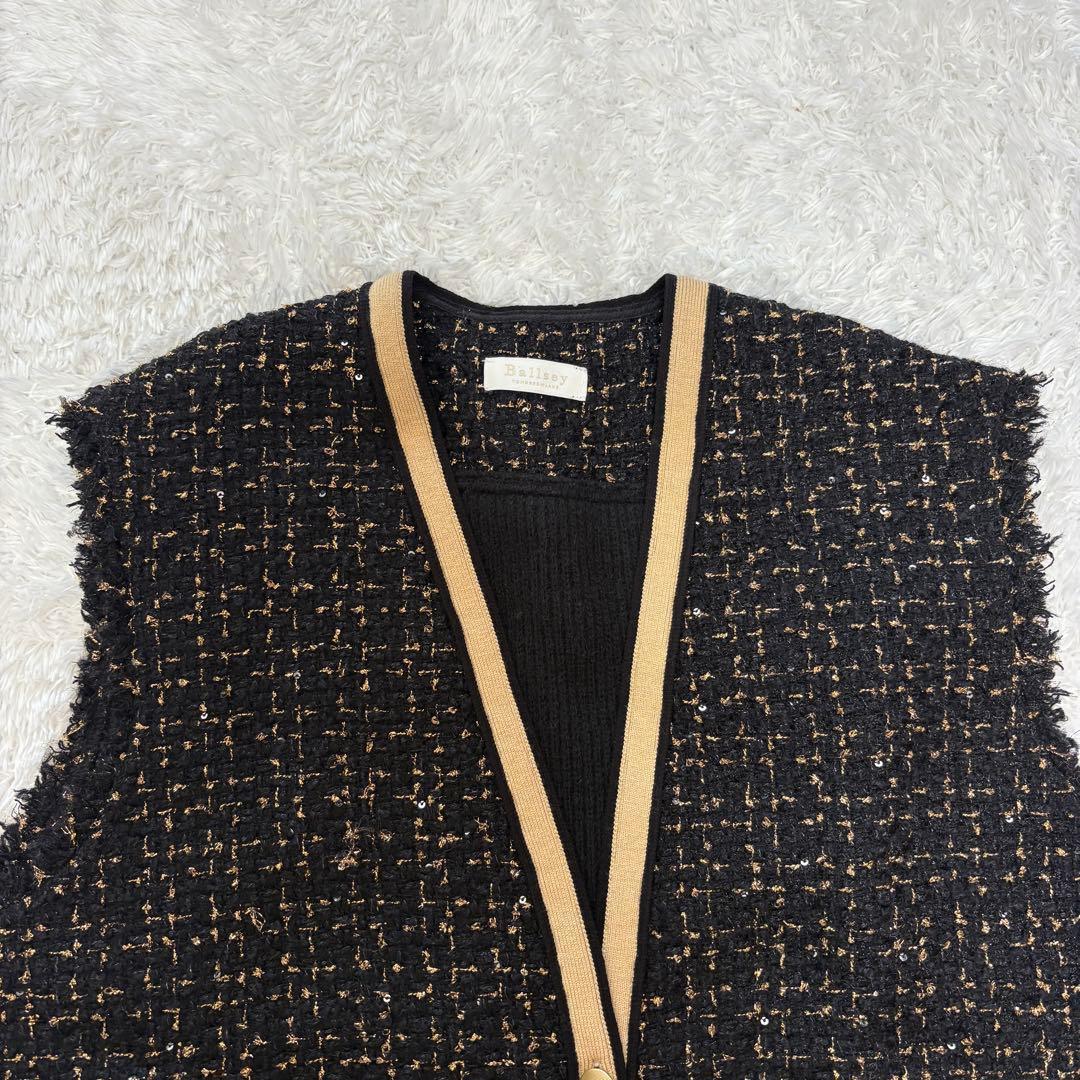 【定価3.3万】ballsey ニットコンビツイードＶネックジレ　ベスト　23年