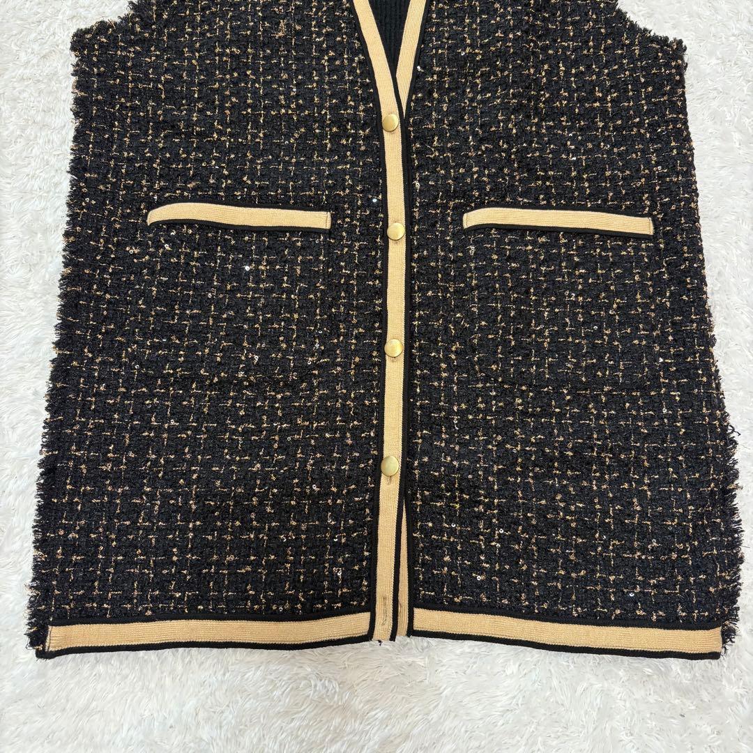 【定価3.3万】ballsey ニットコンビツイードＶネックジレ　ベスト　23年