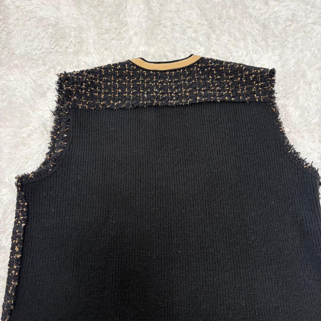 【定価3.3万】ballsey ニットコンビツイードＶネックジレ　ベスト　23年