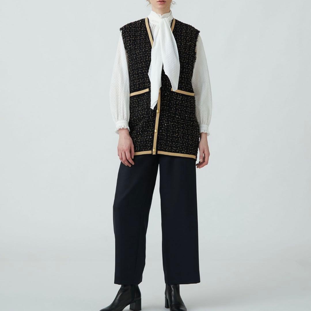 【定価3.3万】ballsey ニットコンビツイードＶネックジレ　ベスト　23年