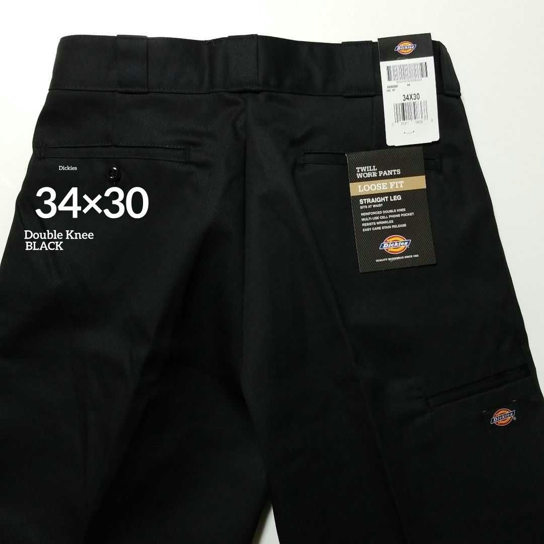 34×30【新品・未使用】ディッキーズ　ダブルニー　85283　　・BLACK・