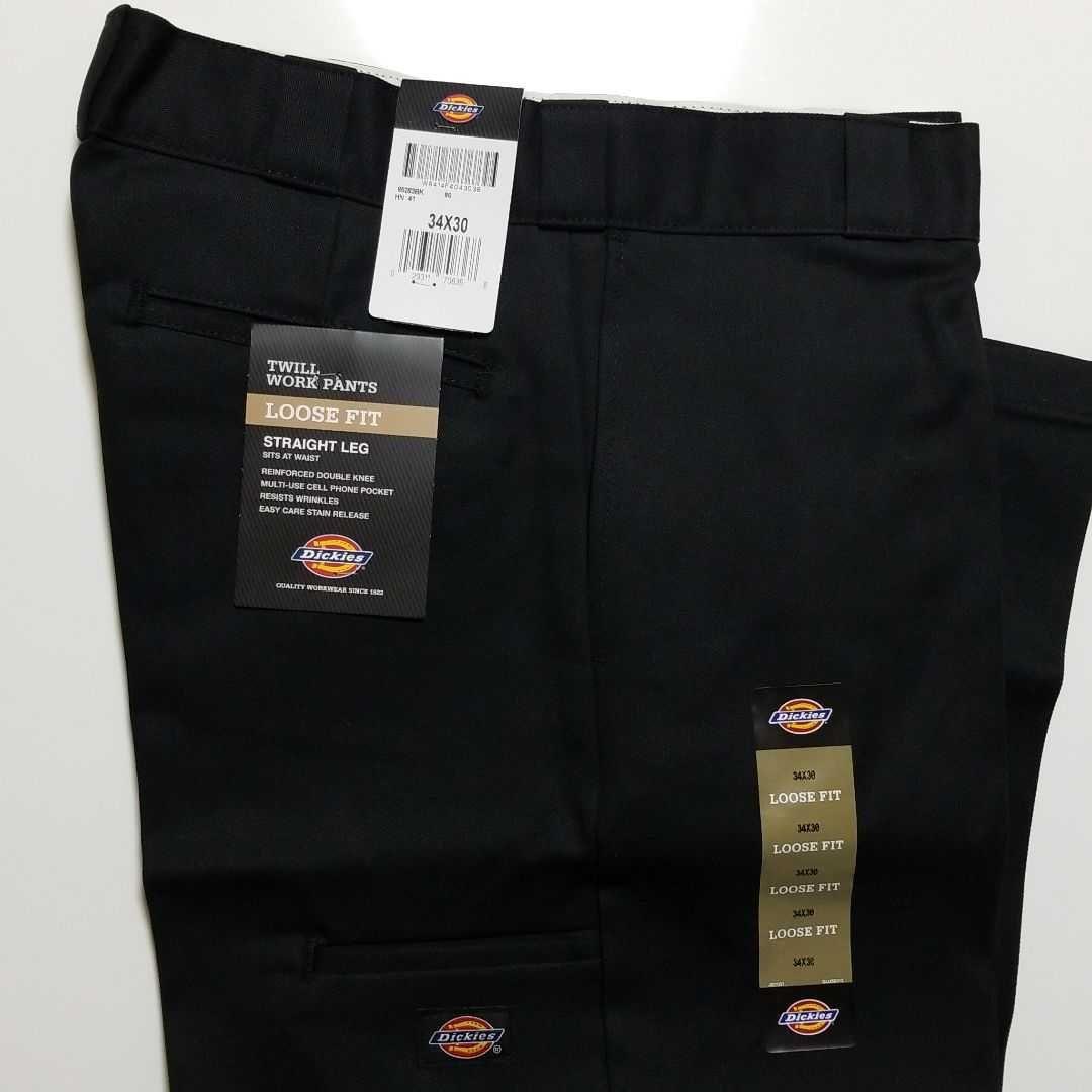 34×30【新品・未使用】ディッキーズ　ダブルニー　85283　　・BLACK・