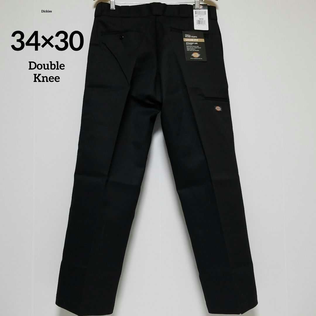34×30【新品・未使用】ディッキーズ　ダブルニー　85283　　・BLACK・