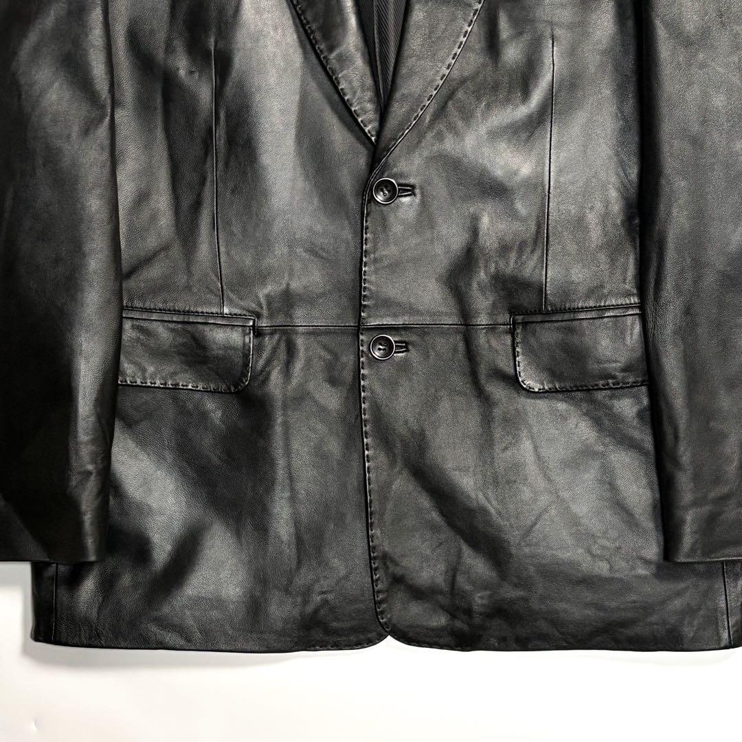 ジャケット・アウター 90S BALMAIN STITCHED LEATHER BLAZER
