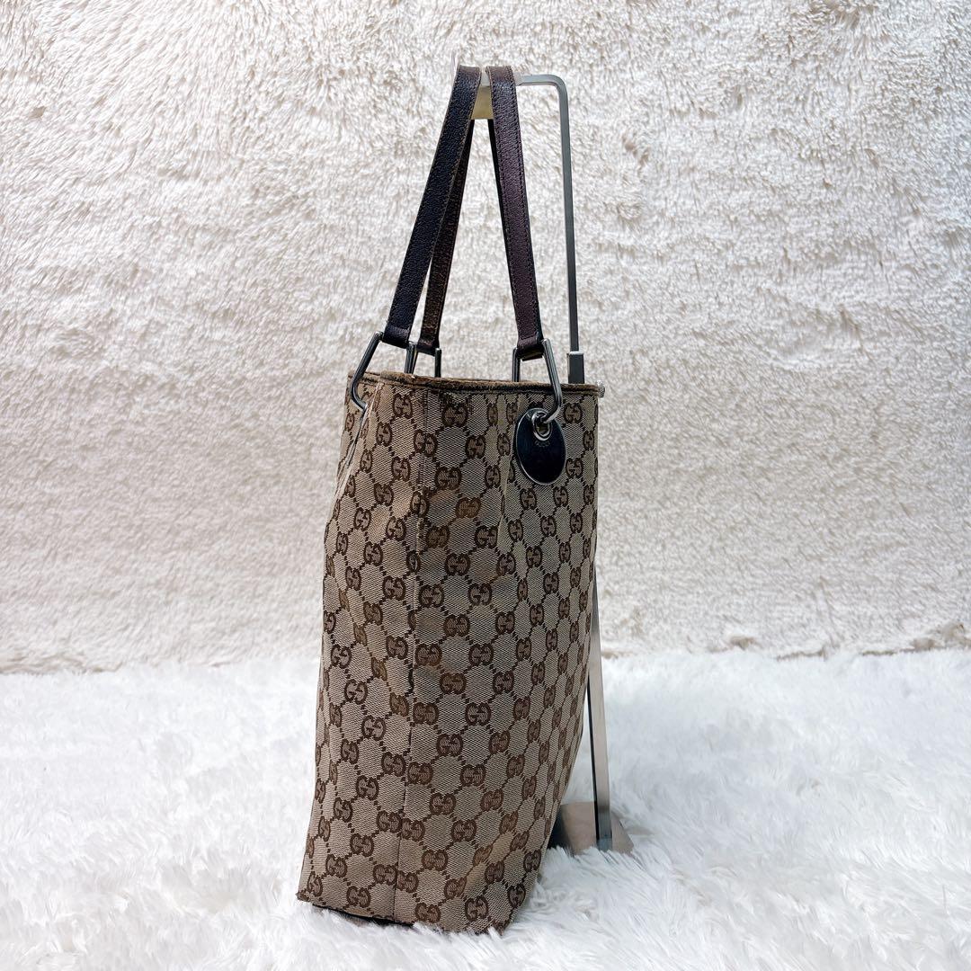 GUCCI グッチ トートバッグ ハンドバッグ 肩掛け GGキャンバス バケツ型