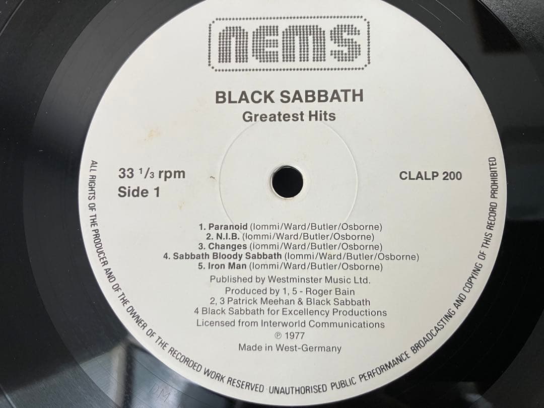 BLACK SABBATH / Greatest Hits アナログLPレコード