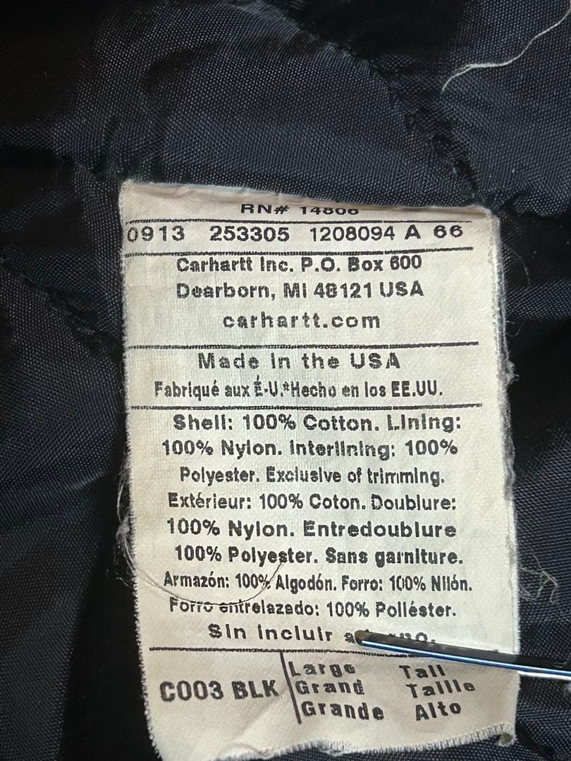 Carharttトラディショナルジャケット　made in usa Lサイズ