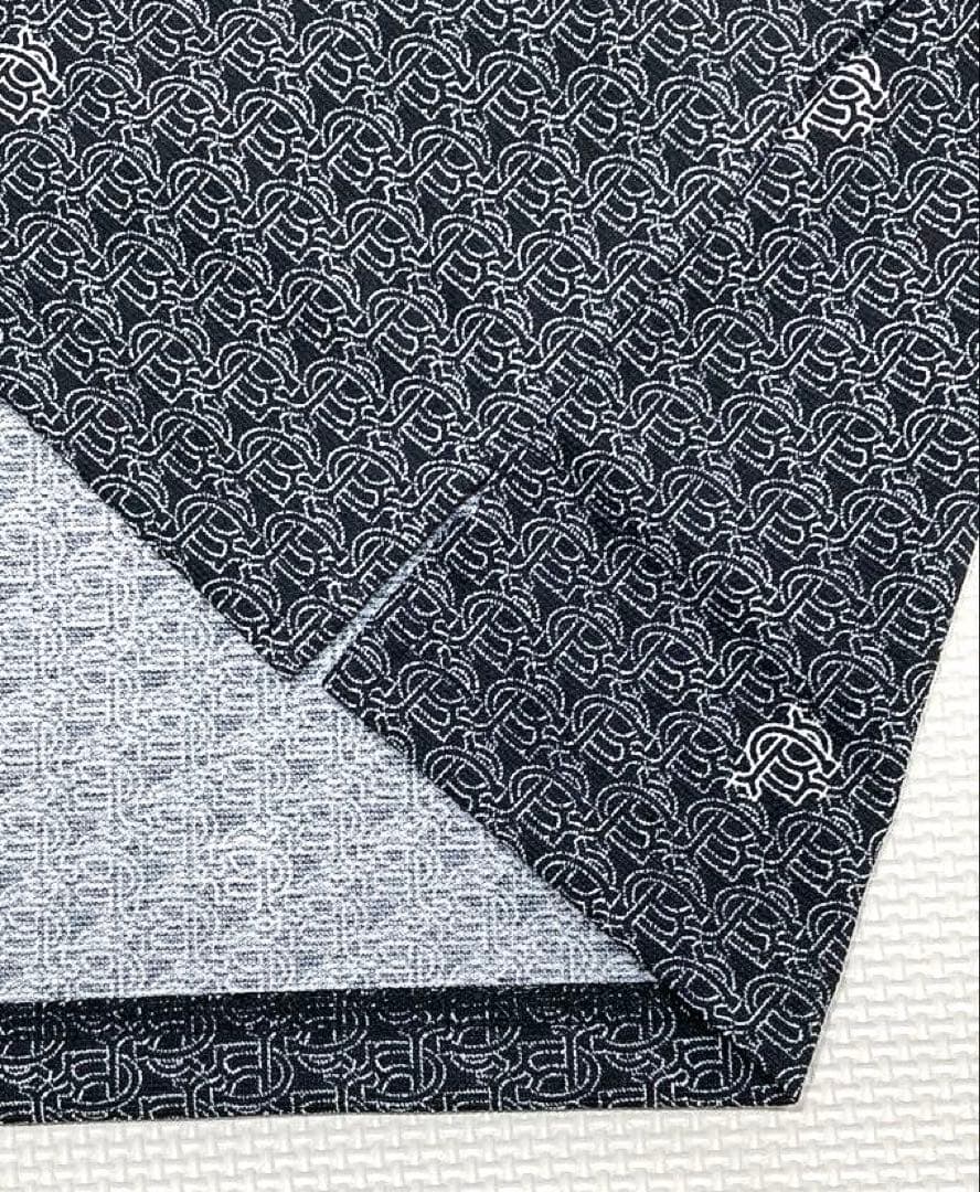 パーリーゲイツ アロフトカノコ モノグラム ポロシャツ（BLACK／4）