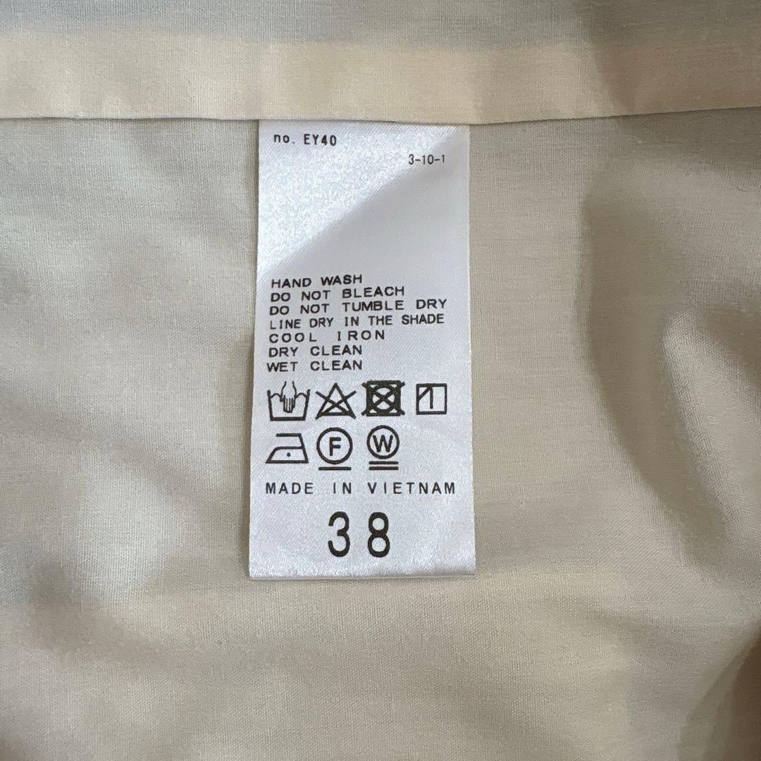 【美品】IENA イエナ リネンライクノーカラージレ ベージュ 23SS