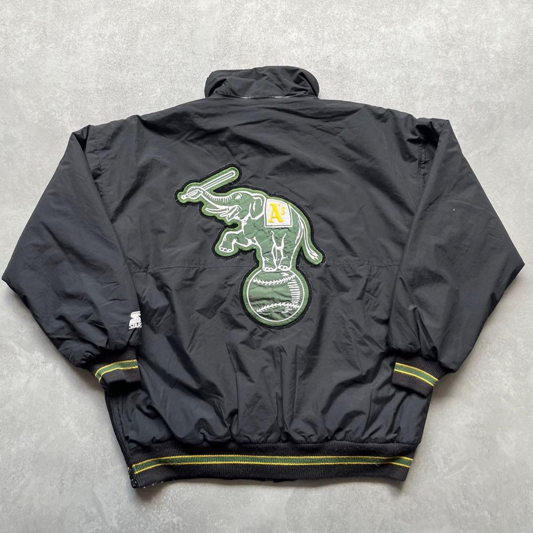 90s STARTER MLB アスレチックス ナイロンジャケット