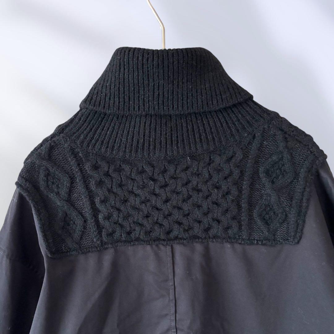 BEARDSLEY ビアズリー ニットコンビシャツ ブラウス プルオーバー 黒