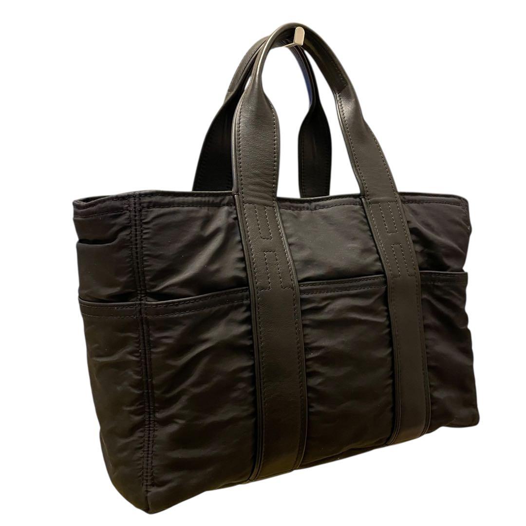 け*い様 HERMES アカプルコPM ハンドバッグ ナイロン レザー